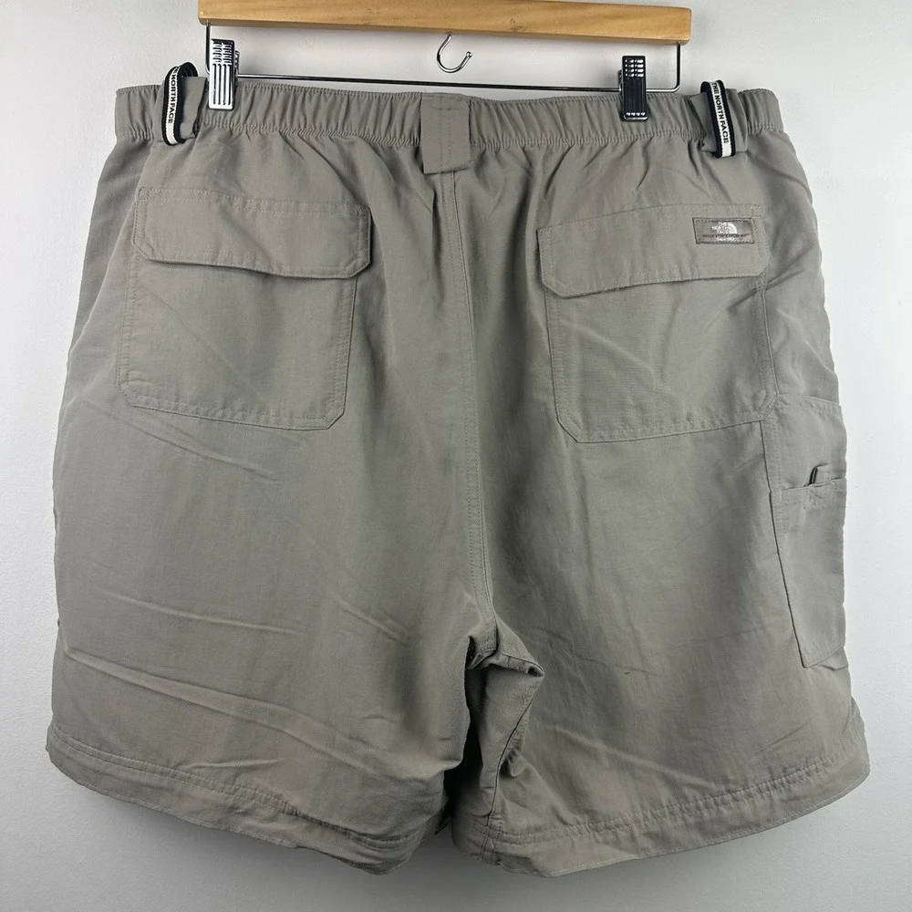 The North Face Belted Cargo Shorts Mens XXL Tan Hiking Nylon Outdoors